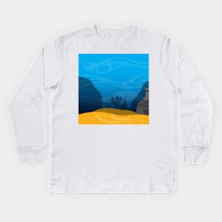 Calm Oceans Kids Long Sleeve T-Shirt